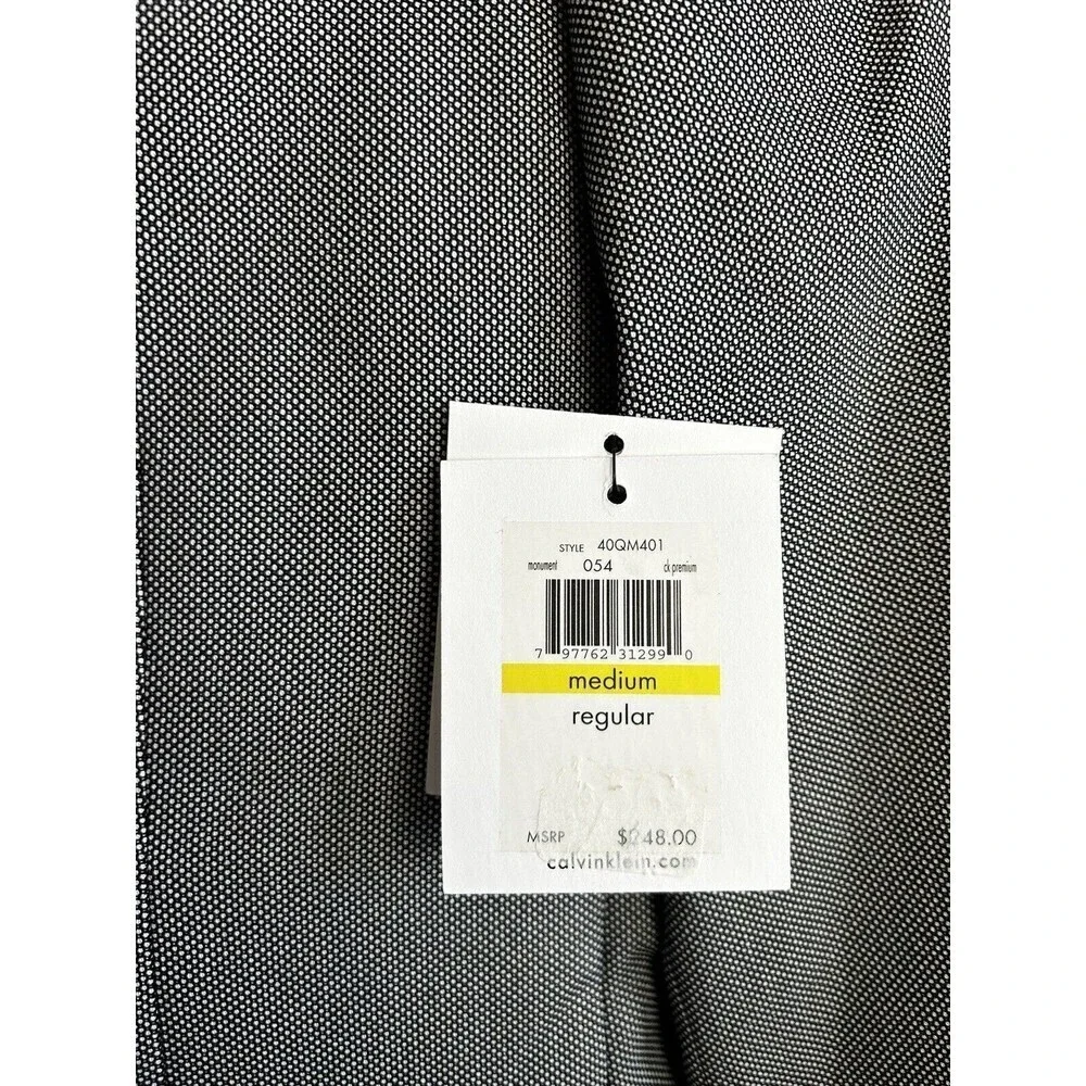 NEW CALVIN KLEIN Blazer Mens Size Medium Sport Coat Black White Jacket Micro Dot